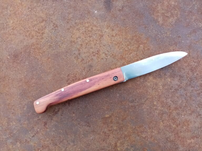 Lame en inox, pointe modifiée pour un enfant - Manche en pink ivory